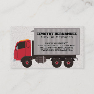 Moving Truck Industrial Vehicle Business Card