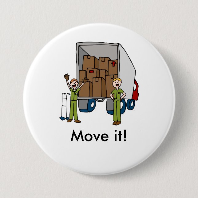 Moving Truck Men Button (Front)