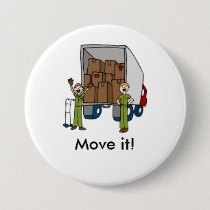 Moving Truck Men Button