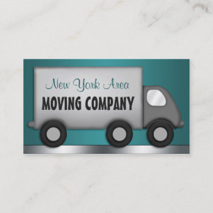 Moving Truck Teal Movers Business Cards
