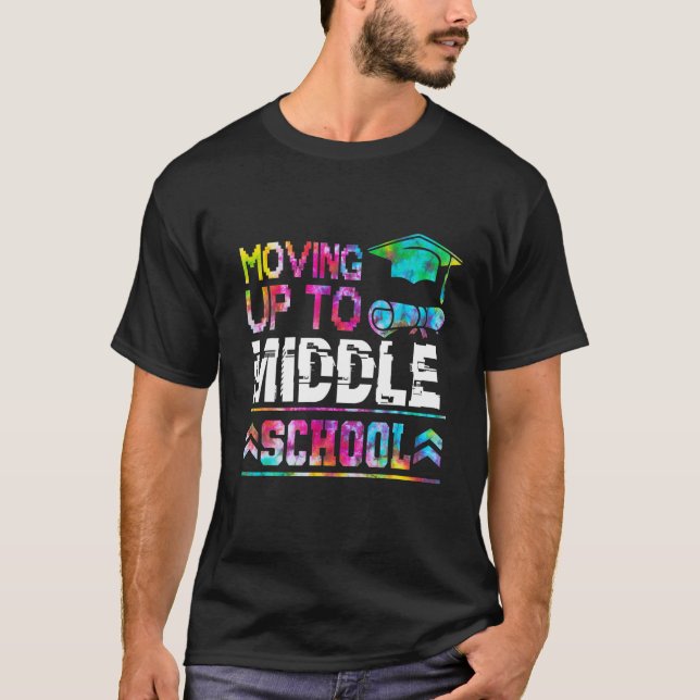 Moving Up To Middle School Elementary School Gradu T-Shirt (Front)