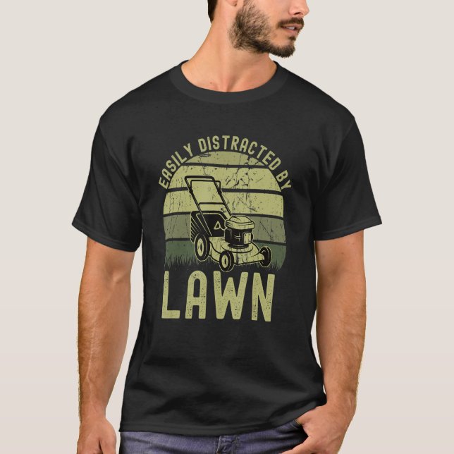 Mow Lawn Mowing Landscaping Mower Farm Gardening T-Shirt (Front)