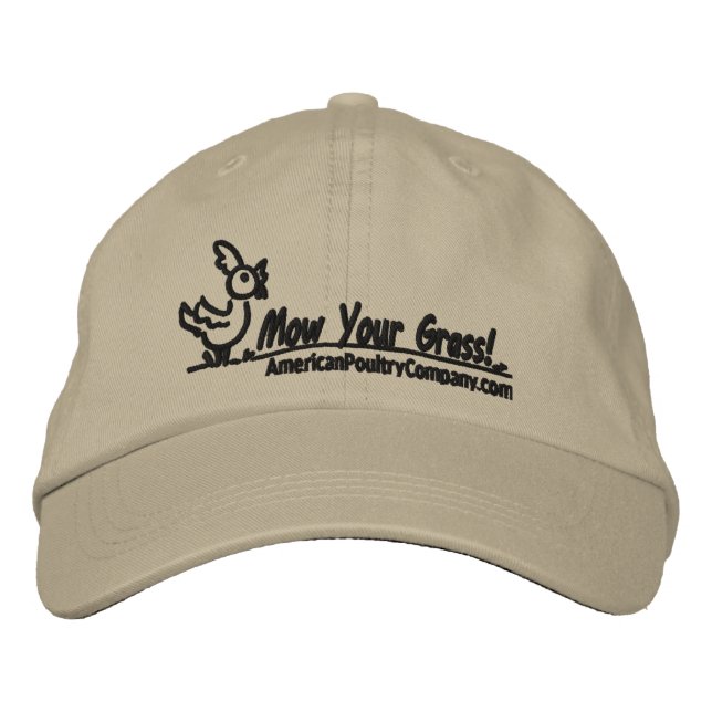 Mow Your Grass Embroidered Hat (Front)