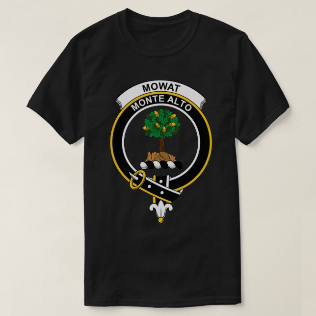 Mowat Crest Tartan Clan Scottish Clan T-Shirt (Design Front)