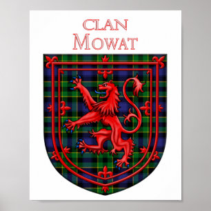 Mowat Tartan Scottish Plaid Lion Rampant Poster