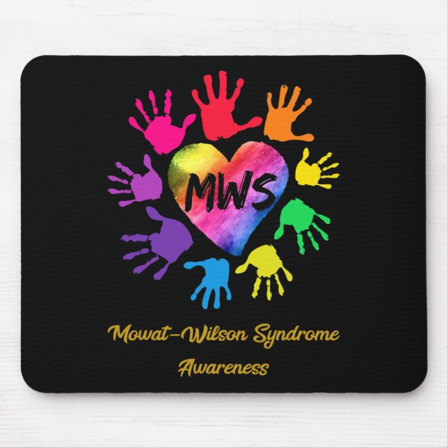 Mowat Wilson Syndrome Awareness Hands Gift  Mouse Pad (Front)