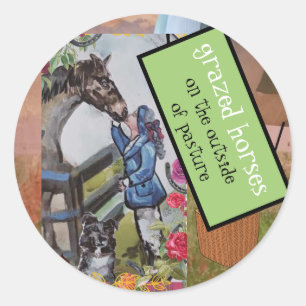 MOWED LAWN OVAL STICKER