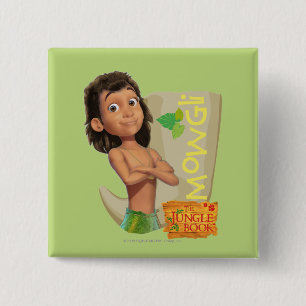 Mowgli 1 15 cm square badge