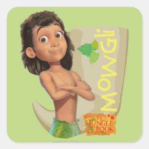 Mowgli 1 square sticker