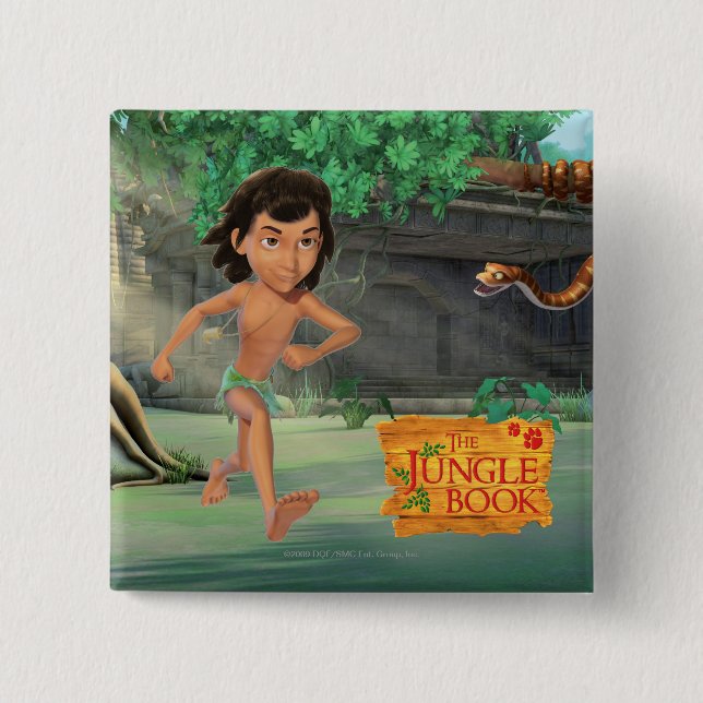 Mowgli 3 15 cm square badge (Front)