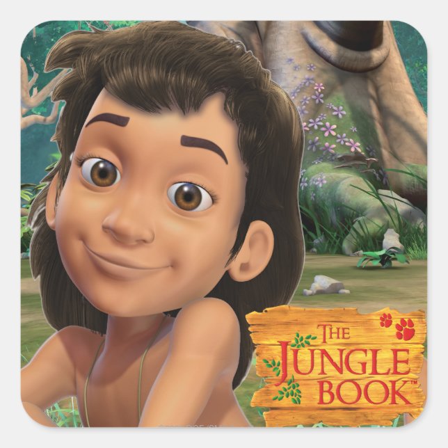 Mowgli 4 square sticker (Front)