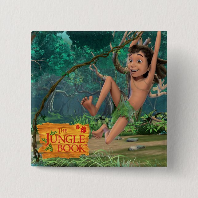 Mowgli 5 15 cm square badge (Front)