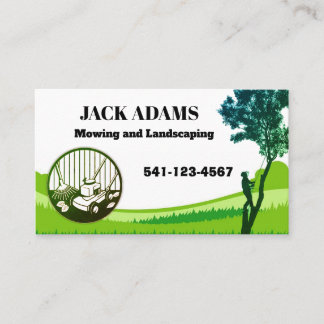 Mowing and Landscaping Business Card