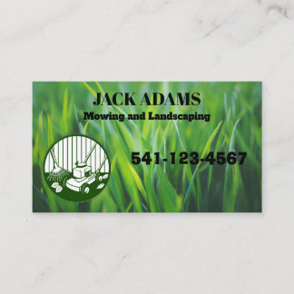 Mowing and Landscaping Business Card