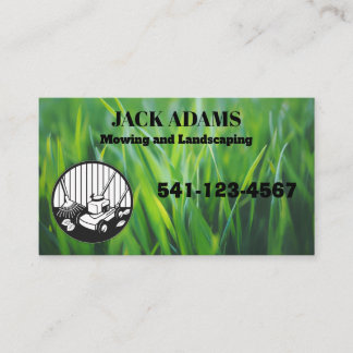 Mowing and Landscaping Business Card