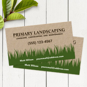 Mowing Grass Lawn Care Business Card