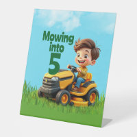 Mowing into Lawn Mower Birthday Party