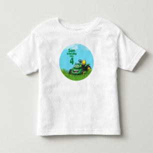 Mowing Into Lawn Mower Birthday Toddler T-Shirt