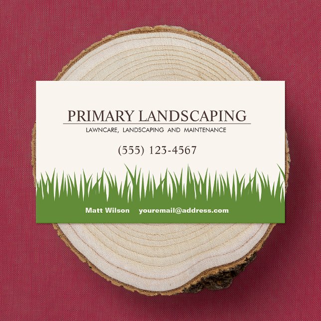 Mowing Lawn Care Services Grass Business Card (Creator Uploaded)