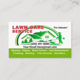 Mowing Service Business Card Gardening