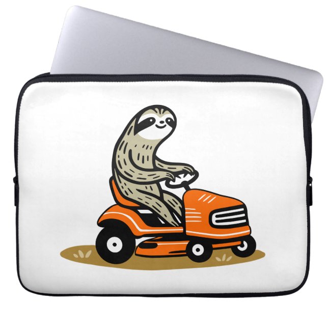 Mowing Sloth  Laptop Sleeve (Front)