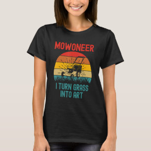 Mowoneer Grass Retro Riding Mower Lawn Mowing T-Shirt