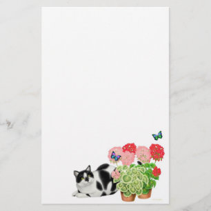 Moxie Cat & Butterflies Stationery