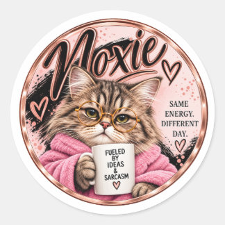 Moxie Same Energy Different Day Classic Round Sticker