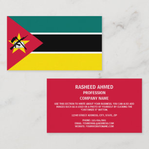 Mozambican Flag, Flag of Mozambique Business Card