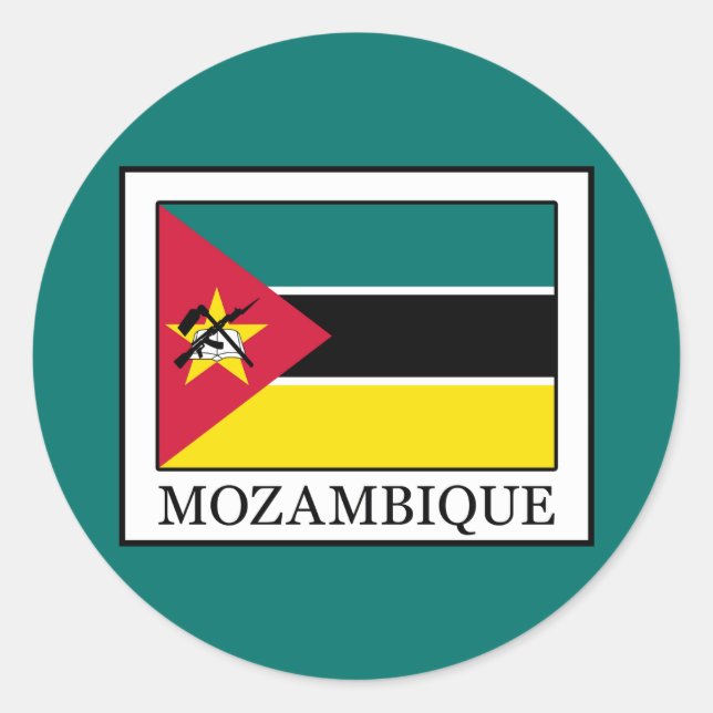 Mozambique Classic Round Sticker (Front)
