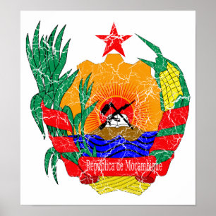 Mozambique Coat Of Arms Poster