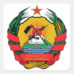 Mozambique Coat of Arms Square Sticker