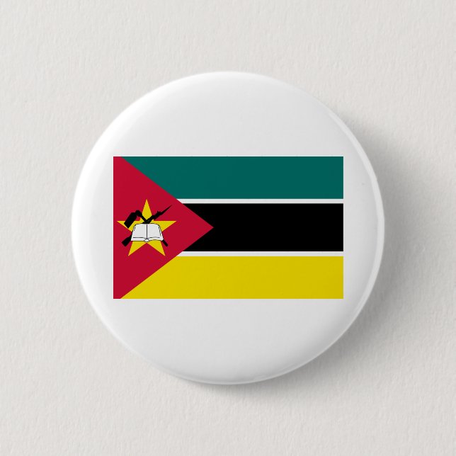 Mozambique Flag 6 Cm Round Badge (Front)