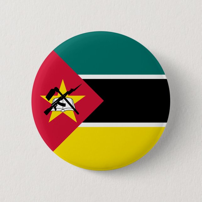 Mozambique Flag 6 Cm Round Badge (Front)