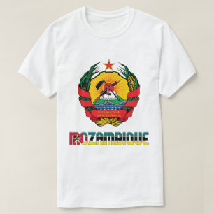 Mozambique Flag and Coat Of Arms Patriotic T-Shirt