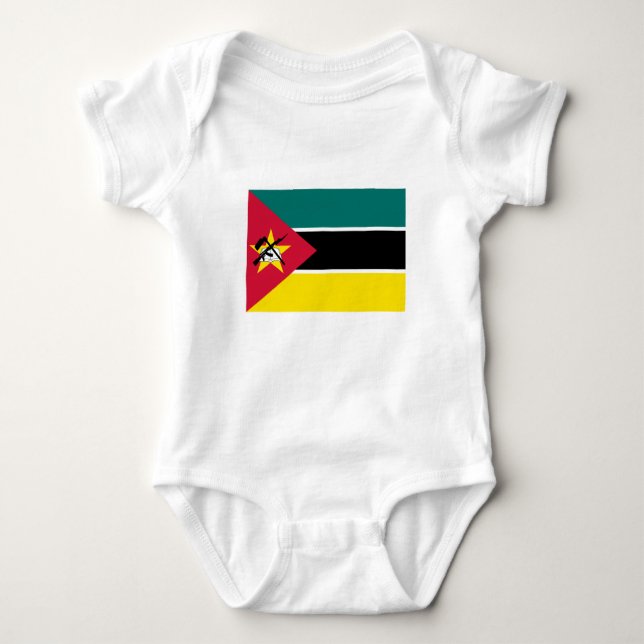 Mozambique Flag Baby Bodysuit (Front)