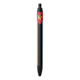 Mozambique Flag Black Ink Pen