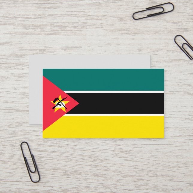 Mozambique flag business card