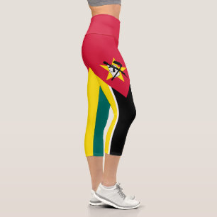 Mozambique Flag Capri Leggings