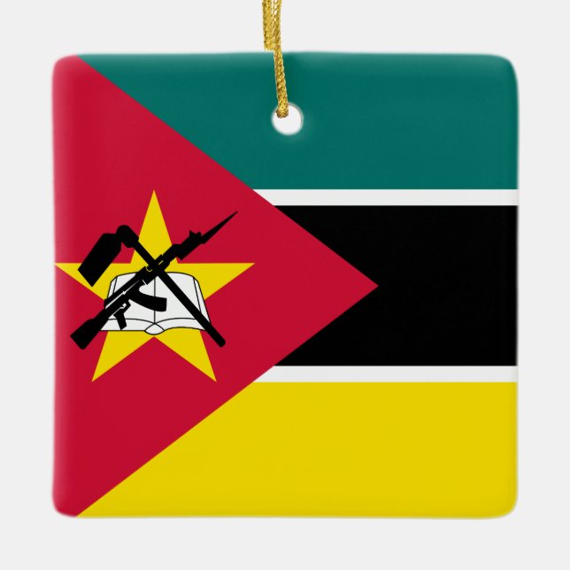 Mozambique Flag  Ceramic Ornament (Front)