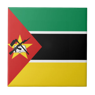 Mozambique Flag Ceramic Tile