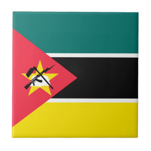 Mozambique flag ceramic tile