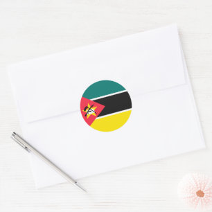 Mozambique flag classic round sticker