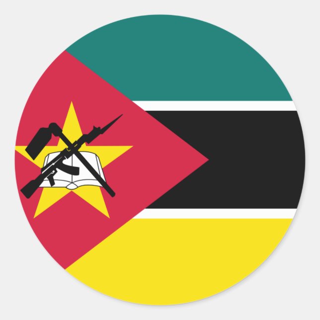 Mozambique Flag Classic Round Sticker (Front)