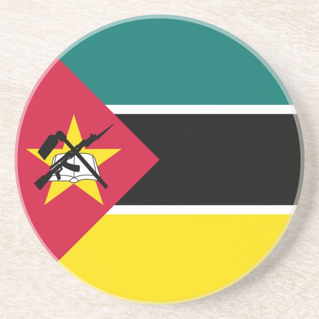 Mozambique Flag Coaster (Front)