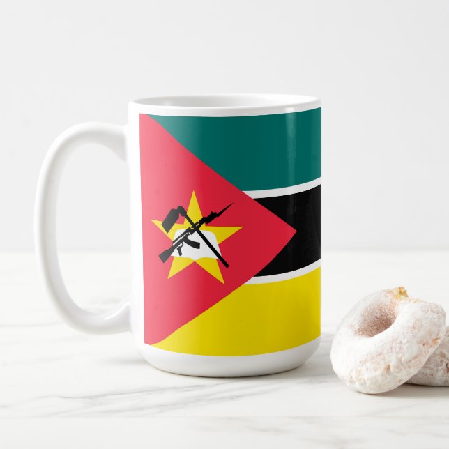 Mozambique flag coffee mug (With Donut)