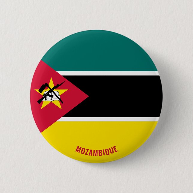 Mozambique Flag Cute Patriotic 6 Cm Round Badge (Front)