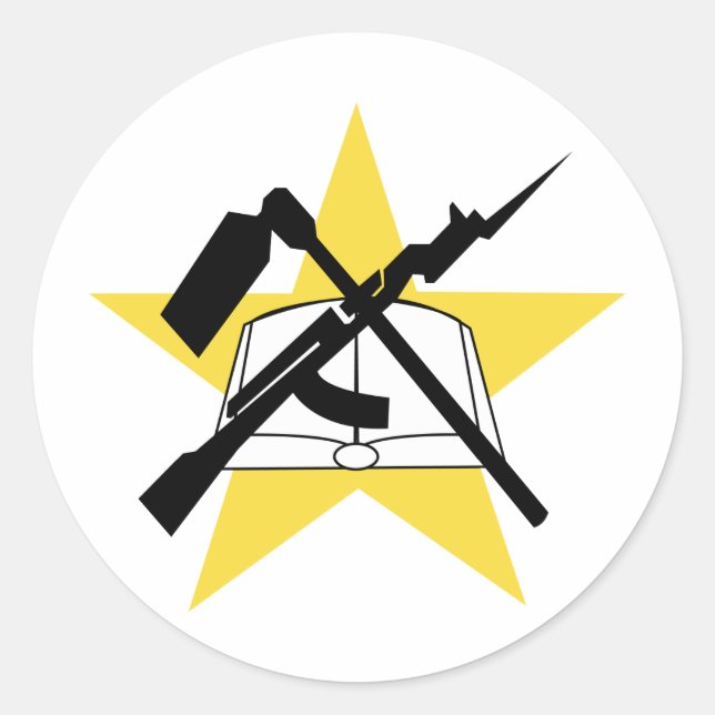 Mozambique Flag Ensignia Classic Round Sticker (Front)