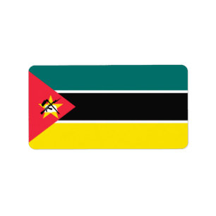 Mozambique flag label