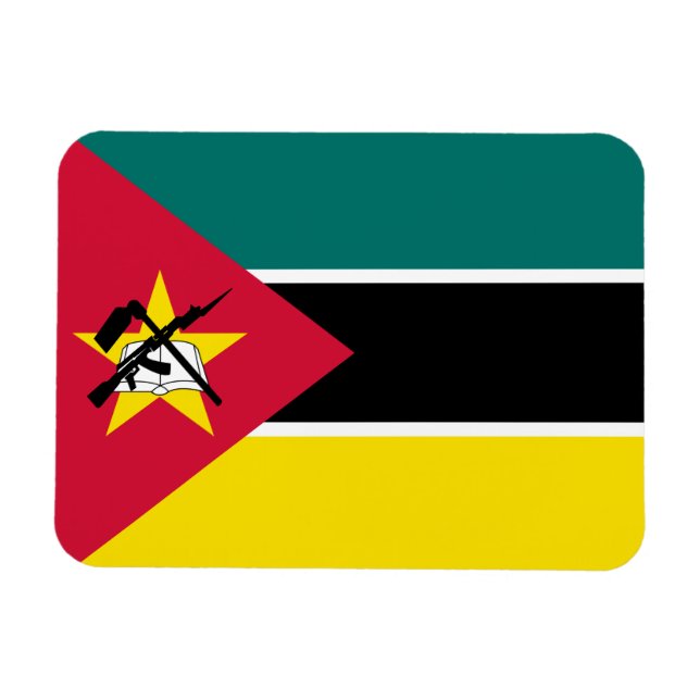Mozambique Flag Magnet (Horizontal)